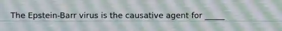 The Epstein-Barr virus is the causative agent for _____