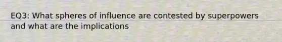 EQ3: What spheres of influence are contested by superpowers and what are the implications