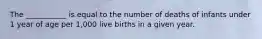 The ___________ is equal to the number of deaths of infants under 1 year of age per 1,000 live births in a given year.