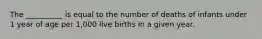 The __________ is equal to the number of deaths of infants under 1 year of age per 1,000 live births in a given year.