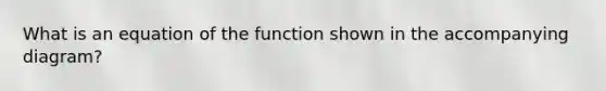 What is an equation of the function shown in the accompanying diagram?