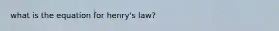 what is the equation for henry's law?