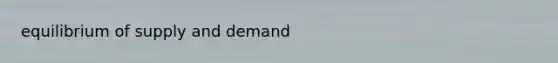 equilibrium of supply and demand