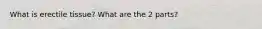 What is erectile tissue? What are the 2 parts?