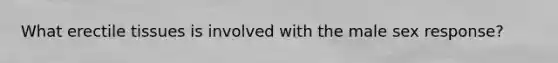 What erectile tissues is involved with the male sex response?
