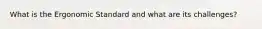 What is the Ergonomic Standard and what are its challenges?