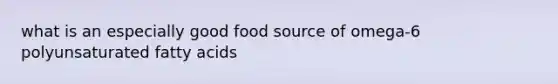 what is an especially good food source of omega-6 polyunsaturated fatty acids