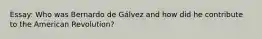 Essay: Who was Bernardo de Gálvez and how did he contribute to the American Revolution?