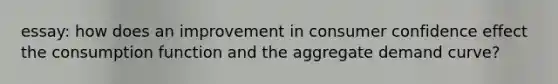 essay: how does an improvement in consumer confidence effect the consumption function and the aggregate demand curve?