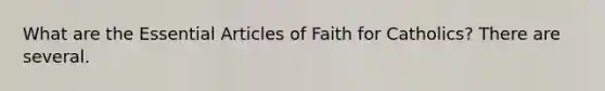 What are the Essential Articles of Faith for Catholics? There are several.