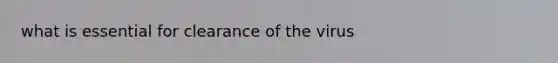 what is essential for clearance of the virus