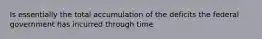 Is essentially the total accumulation of the deficits the federal government has incurred through time