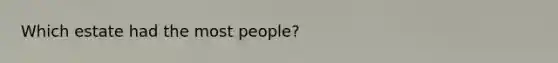 Which estate had the most people?