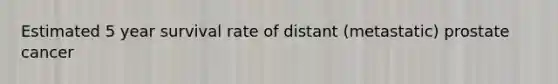 Estimated 5 year survival rate of distant (metastatic) prostate cancer