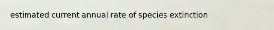 estimated current annual rate of species extinction