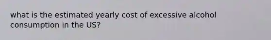 what is the estimated yearly cost of excessive alcohol consumption in the US?