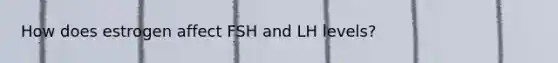 How does estrogen affect FSH and LH levels?