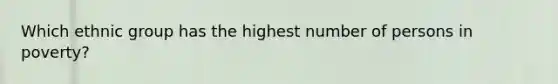 Which ethnic group has the highest number of persons in poverty?