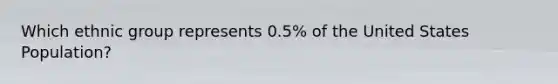 Which ethnic group represents 0.5% of the United States Population?