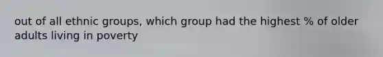 out of all ethnic groups, which group had the highest % of older adults living in poverty
