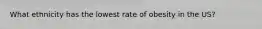 What ethnicity has the lowest rate of obesity in the US?