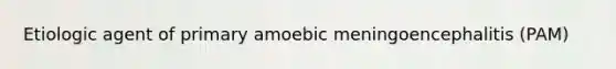 Etiologic agent of primary amoebic meningoencephalitis (PAM)