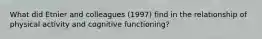 What did Etnier and colleagues (1997) find in the relationship of physical activity and cognitive functioning?