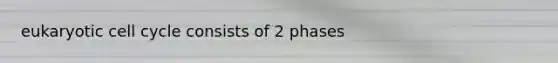 eukaryotic cell cycle consists of 2 phases