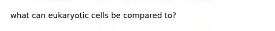 what can eukaryotic cells be compared to?