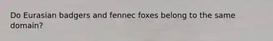 Do Eurasian badgers and fennec foxes belong to the same domain?