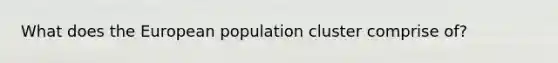 What does the European population cluster comprise of?