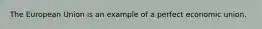 The European Union is an example of a perfect economic union.