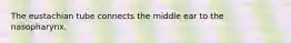 The eustachian tube connects the middle ear to the nasopharynx.