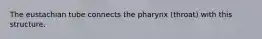 The eustachian tube connects the pharynx (throat) with this structure.