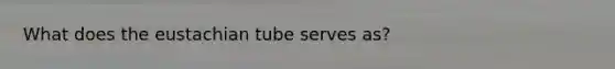 What does the eustachian tube serves as?