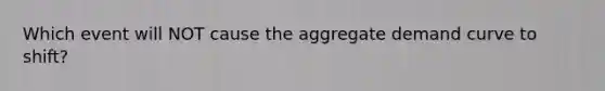 Which event will NOT cause the aggregate demand curve to shift?