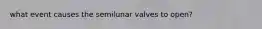what event causes the semilunar valves to open?