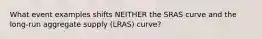 What event examples shifts NEITHER the SRAS curve and the long-run aggregate supply (LRAS) curve?