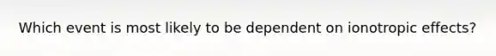 Which event is most likely to be dependent on ionotropic effects?