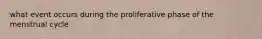 what event occurs during the proliferative phase of the menstrual cycle