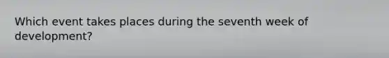 Which event takes places during the seventh week of development?