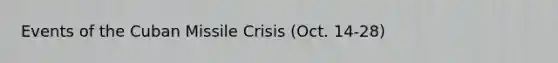 Events of the Cuban Missile Crisis (Oct. 14-28)