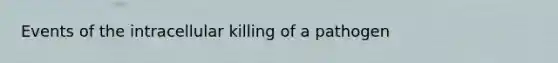Events of the intracellular killing of a pathogen