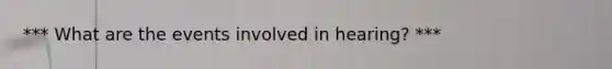 *** What are the events involved in hearing? ***