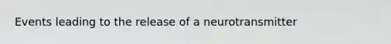 Events leading to the release of a neurotransmitter