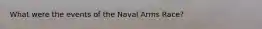 What were the events of the Naval Arms Race?