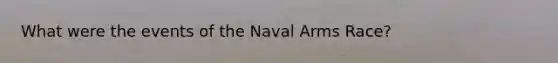 What were the events of the Naval Arms Race?