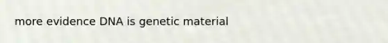 more evidence DNA is genetic material