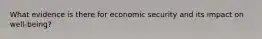 What evidence is there for economic security and its impact on well-being?