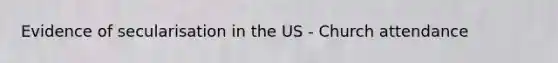 Evidence of secularisation in the US - Church attendance